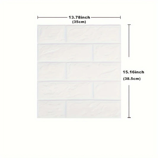 40Pcs 38.5X35cm Imitation Brick Wallpaper Self-adhesive Waterproof Moisture-proof Living Room Bedroom Wall Decoration