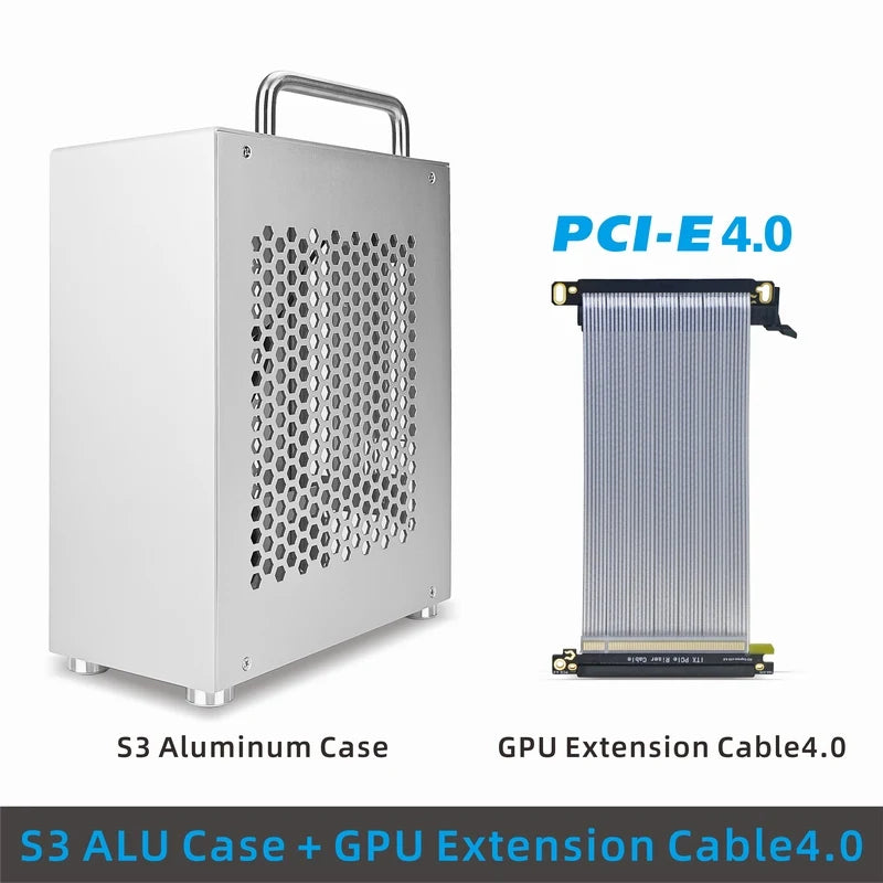 METALFISH S3 MINI ITX Case Aluminum 5 Litre PC Gaming Small Chassis With Handle Support RTX3060/13600 Computer Compact A4 Case