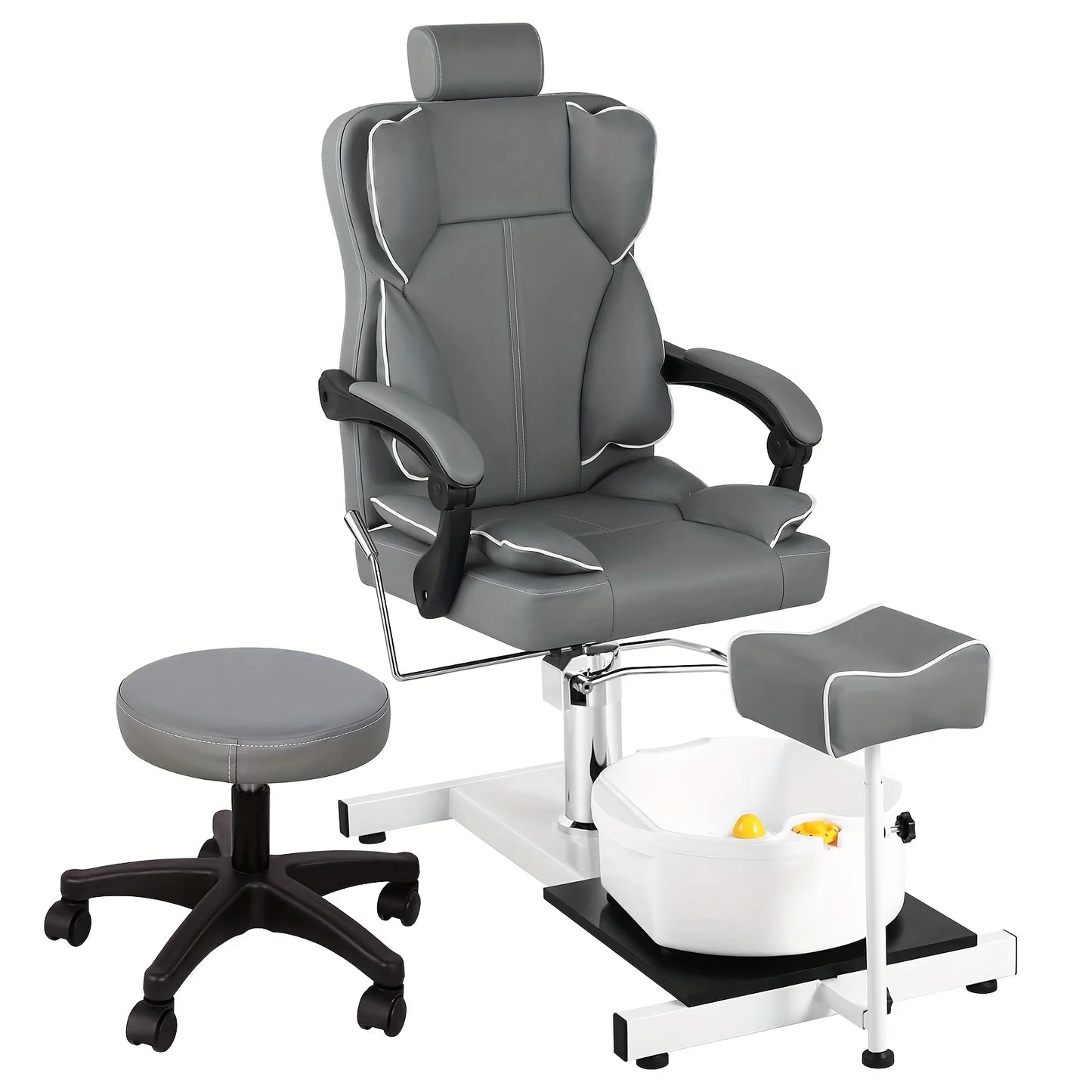 Fuß-SPA-Stuhl, Nagelstudio-Sofa mit Fußbad-Waschbecken, Pediküre-Stühle mit hydraulischem Heben und 360-Grad-Drehung, Möbel