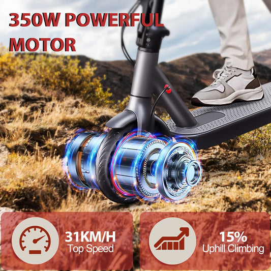 JUICEASE E1 Pro Electric Scooter 350W Motor 500W Peak Power Folding Electric Kick Scooter 36V7.8AH 5.2 Chips 25KM Range EScooter.