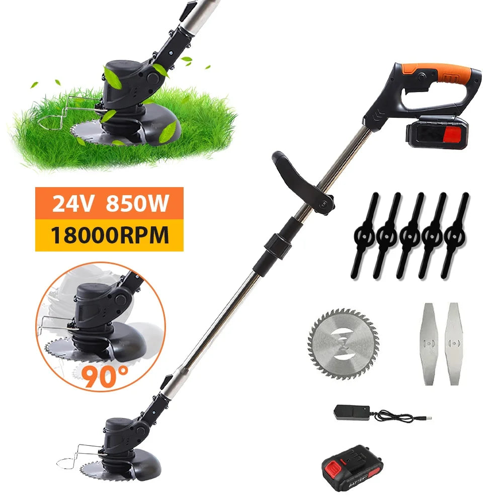 850 W elektrischer Rasenmäher, kabelloser Rasentrimmer, Gartenrasentrimmer, Rasentrimmer, Cutter, Elektrowerkzeuge für Makita-Akku