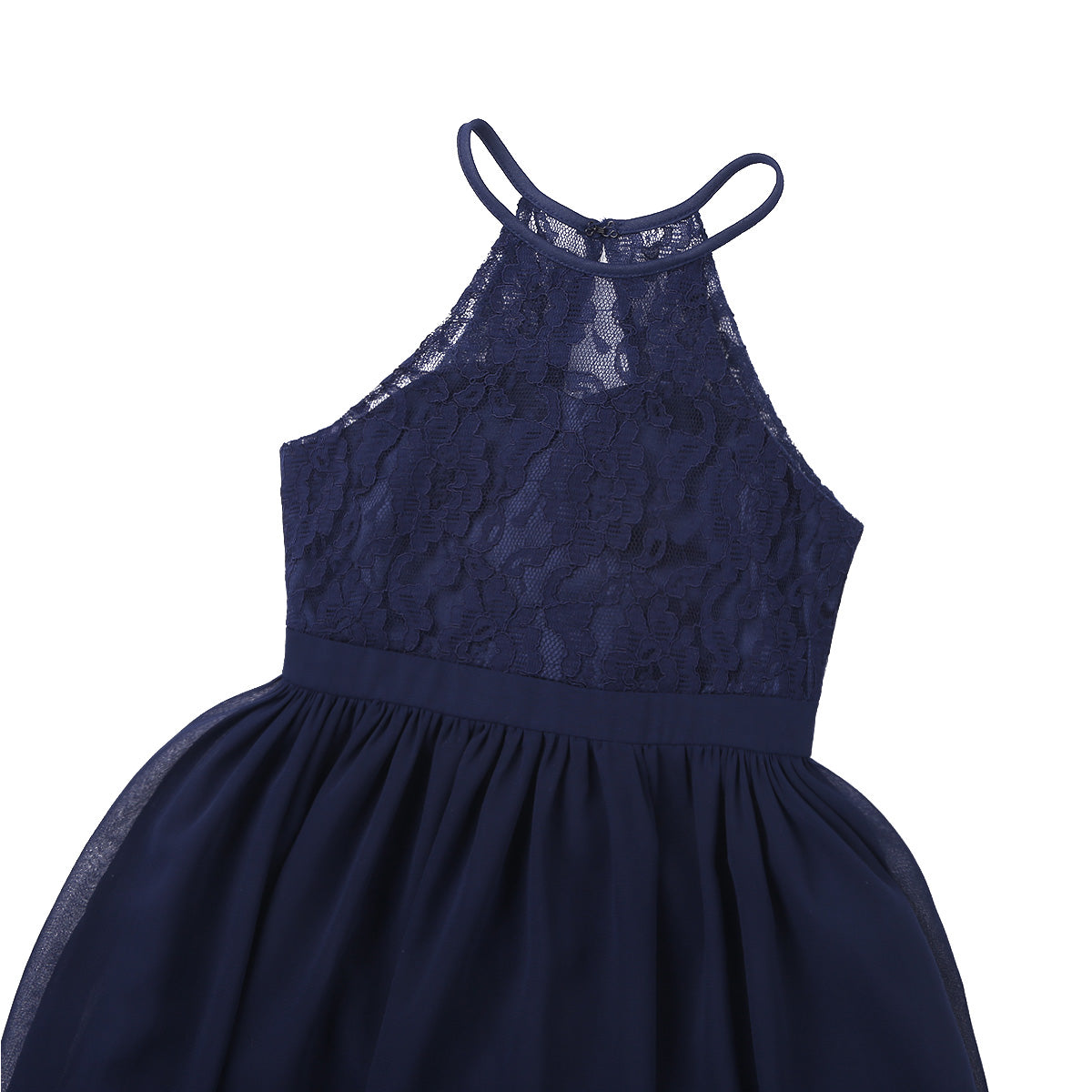 Sommer Mode Blume Mädchen Kleid Hochzeit Geburtstag Party Kinder Lange Kleid Vestido Elegante Halter Neck Floral Spitze Prinzessin Kleid