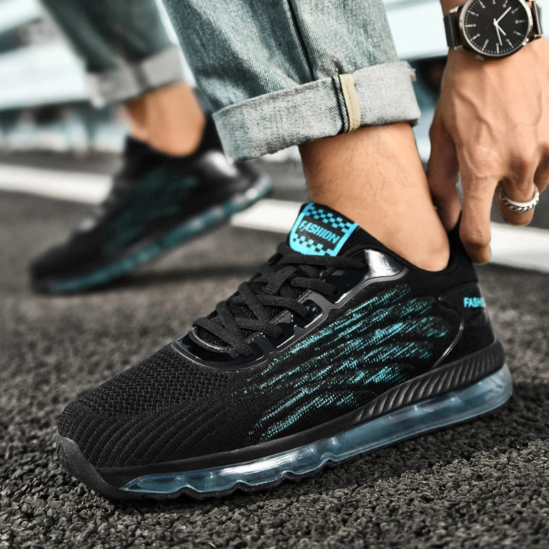 Comfortable Men Shoes Sneakers Male Mens Casual Tenis Black Comfortable Sports Shoes Big Size Air Cushion Walk Shoes