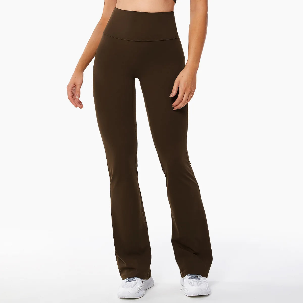 New Arrival Lulu Micro Stretch Wide Leg High Waist Yoga & Fitness Pants Naked Sports Wear Solid Pattern for Running Exercise