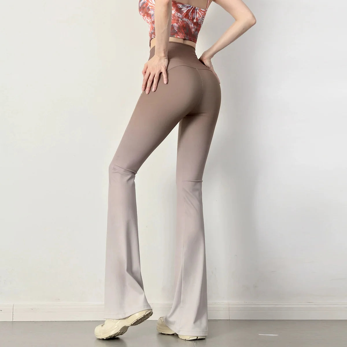 ZWFS- Tuman1325 New Arrival Ladies Fashion Yoga Pants Women's Boot Cut Design Stylish Long Pants High Waist Color Sportswear