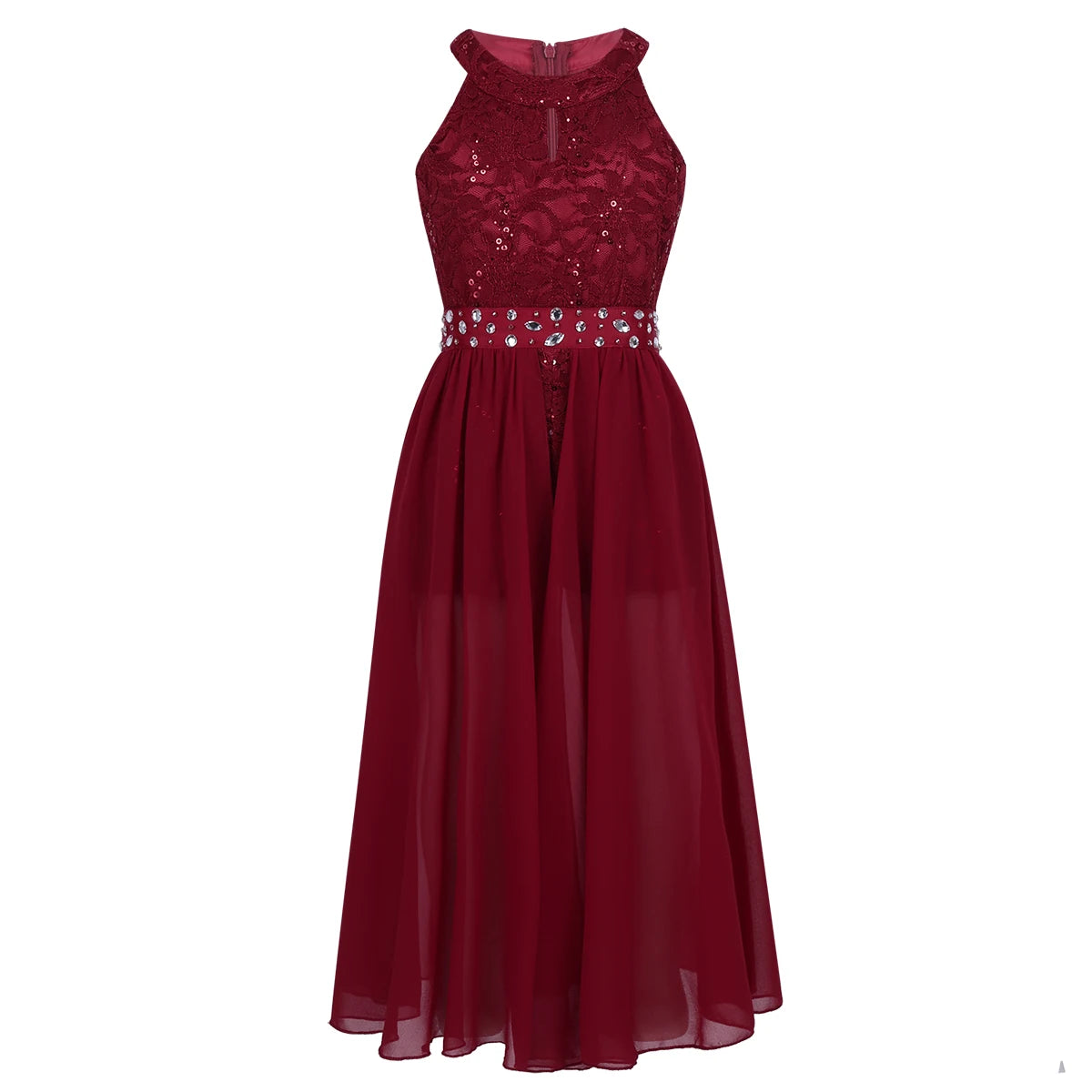 Kinder Mädchen Ärmellose Blumen Spitze Strass Party Kleid Dance Strampler für Schule Pageant Geburtstag Hochzeit Bühne Leistung