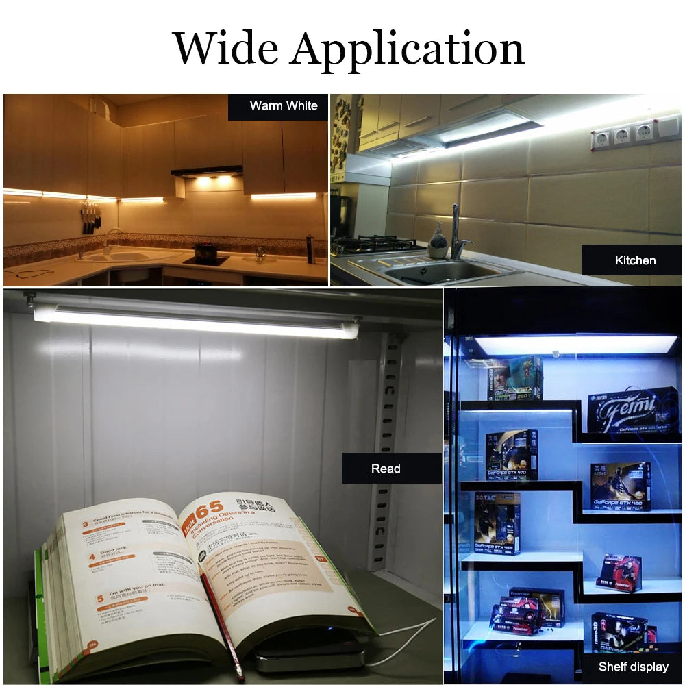 30cm/50cm/60cm LED Rigid Light Strip High Brightness LED Fluorescent Floodlight Tube Bar Industries Showcase Display Lamp 220V.