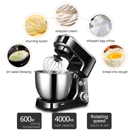 AC220-240V 50-60HZ 600W POWER 4L bowl Powerful home use mini food mixer hand mixer stand mixer Polupar Dough Cream Mixer muliuse.