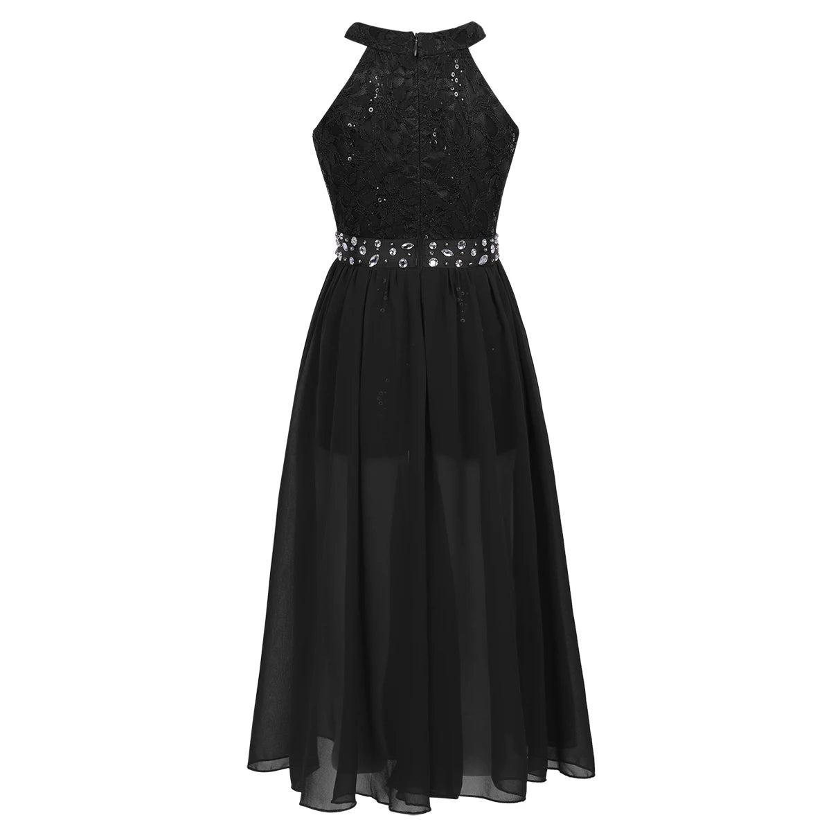 Kinder Mädchen Ärmellose Blumen Spitze Strass Party Kleid Dance Strampler für Schule Pageant Geburtstag Hochzeit Bühne Leistung