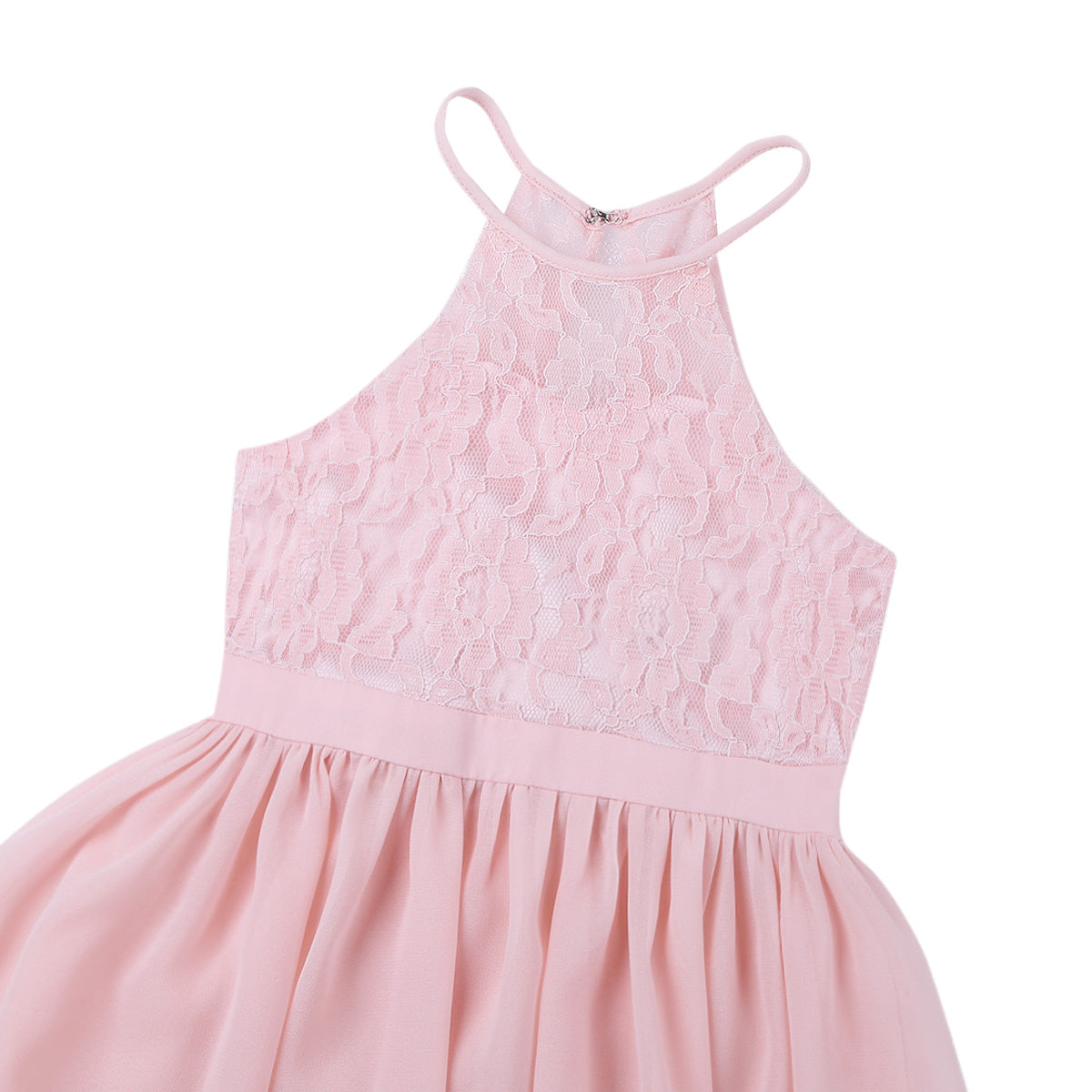 Sommer Mode Blume Mädchen Kleid Hochzeit Geburtstag Party Kinder Lange Kleid Vestido Elegante Halter Neck Floral Spitze Prinzessin Kleid
