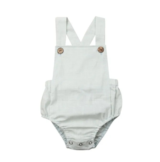 0-3y Baby Sommerkleid ung Neugeborene Baby Boy Mädchen Baumwolle Bodysuit gestreift solide lässige Overall Outfits Sonnen anzug
