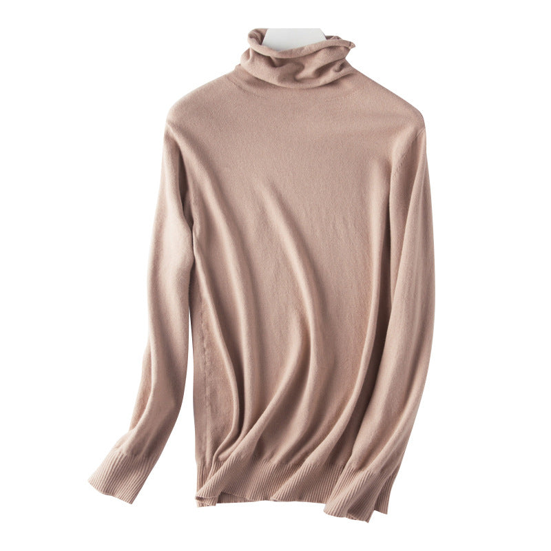 Herbst-Winter-Pullover mit Rollkragen, schmale Passform, Basic-Pullover, 2025, modische koreanische Strickoberteile, Bodenbildung, Damenpullover, Stretch-Pullover
