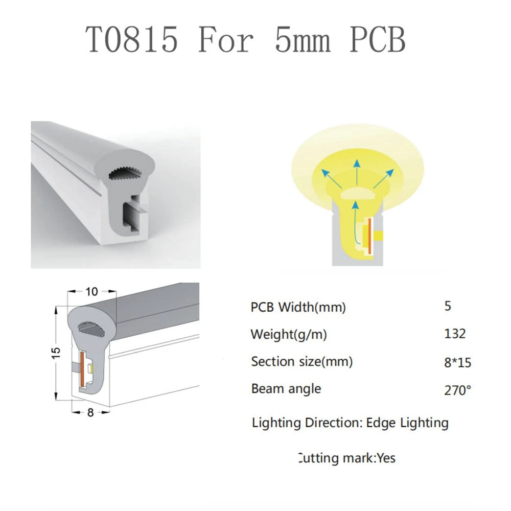 LED Silicone Tube Flexible Neon Soft Lights For SK6812 WS2812B WS2811 DIY Christmas Holiday Decoration Strip Light Tape Rope