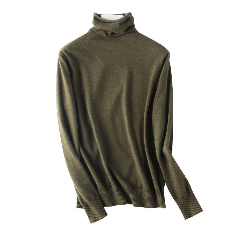 Herbst-Winter-Pullover mit Rollkragen, schmale Passform, Basic-Pullover, 2025, modische koreanische Strickoberteile, Bodenbildung, Damenpullover, Stretch-Pullover