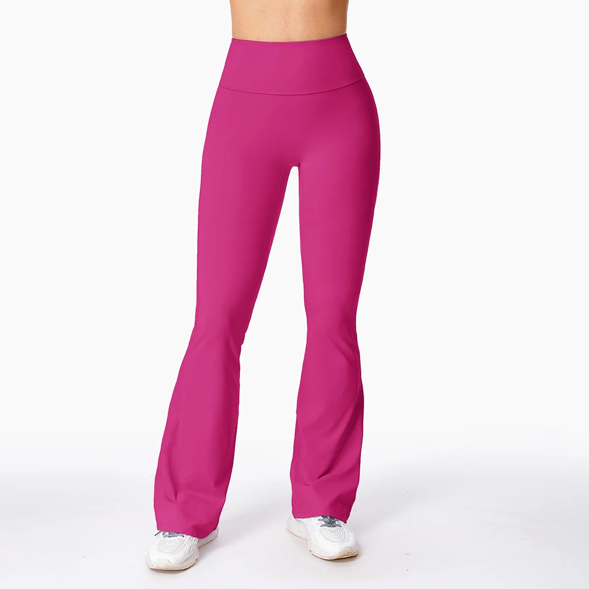 New Arrival Lulu Micro Stretch Wide Leg High Waist Yoga & Fitness Pants Naked Sports Wear Solid Pattern for Running Exercise