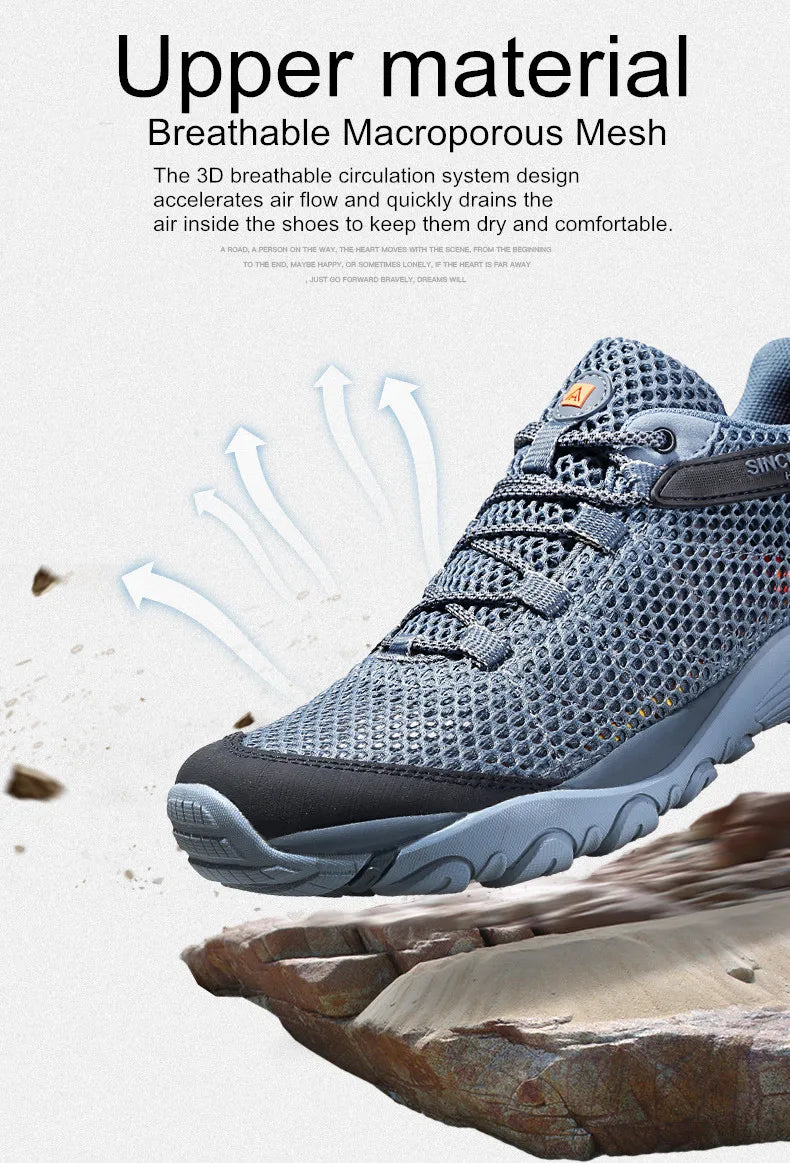 HUMTTO Sommer Wandern Turnschuhe Schuhe für Männer 2021 Atmungsaktive Outdoor Trekking Sport Herren Wasser Schuhe Klettern Walking Mann Schuhe