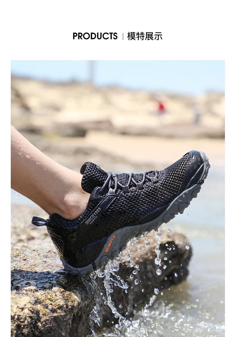 HUMTTO Sommer Wandern Turnschuhe Schuhe für Männer 2021 Atmungsaktive Outdoor Trekking Sport Herren Wasser Schuhe Klettern Walking Mann Schuhe