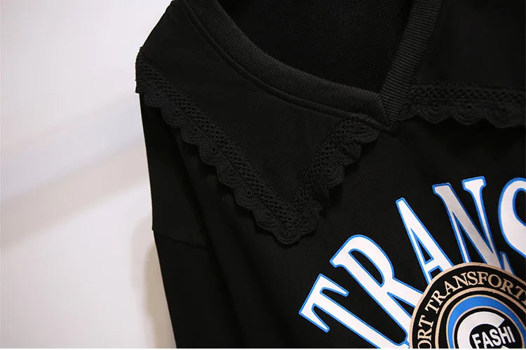 150Kg Plus Größe frauen Herbst Faul Stil Puppe Kragen Sweatshirts Fehlschlag 157cm 6XL 7XL 8XL 9XL 10XL lose Dünnen Langen Ärmeln Top