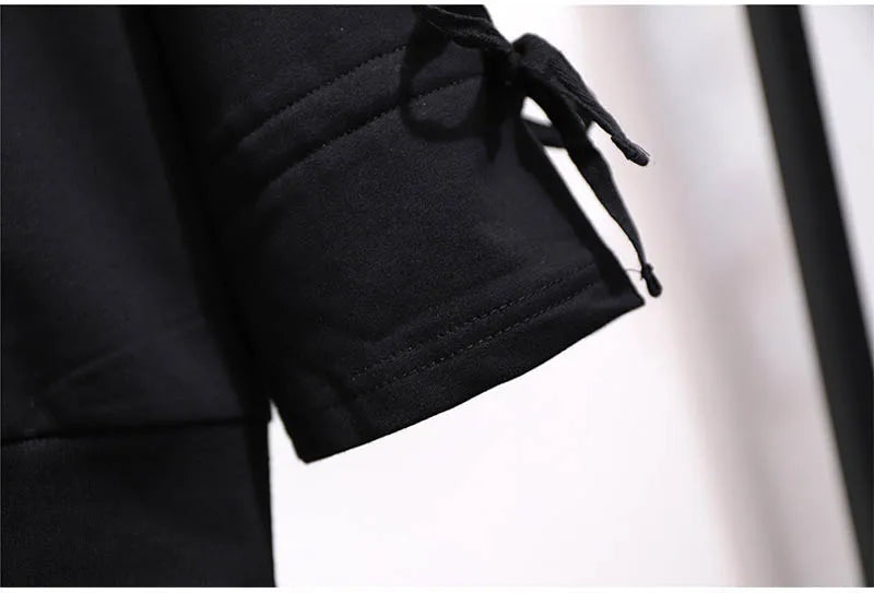 150Kg Plus Größe frauen Frühling Herbst Mit Kapuze Gedruckt Sweatshirt Büste 155cm 6XL 7XL 8XL 9XL 10XL Lange-ärmeln Top Schwarz Weiß