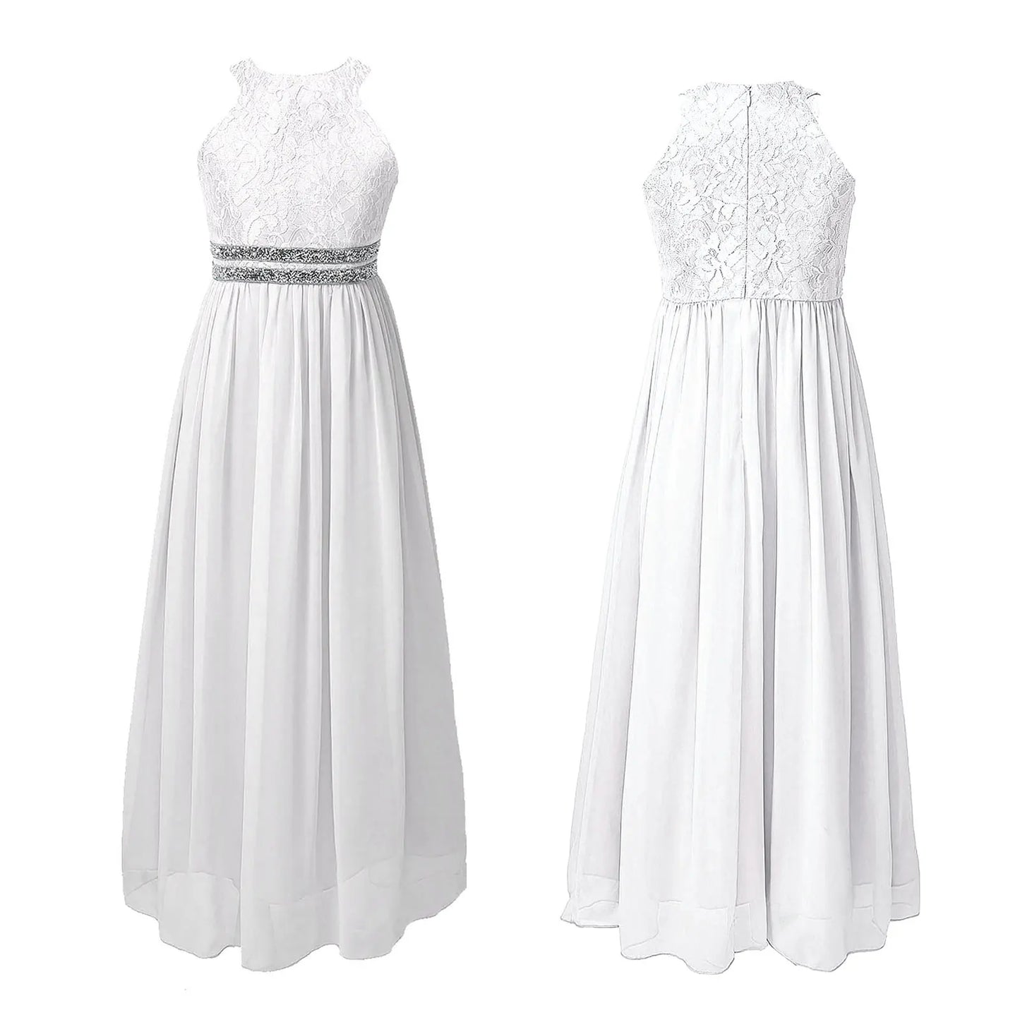 Iiniim Teen Mädchen Ärmellose Pailletten Floral Spitze Glänzenden Kleid Vestido de festa für Hochzeit Formale Geburtstag Party Sommer Kleider