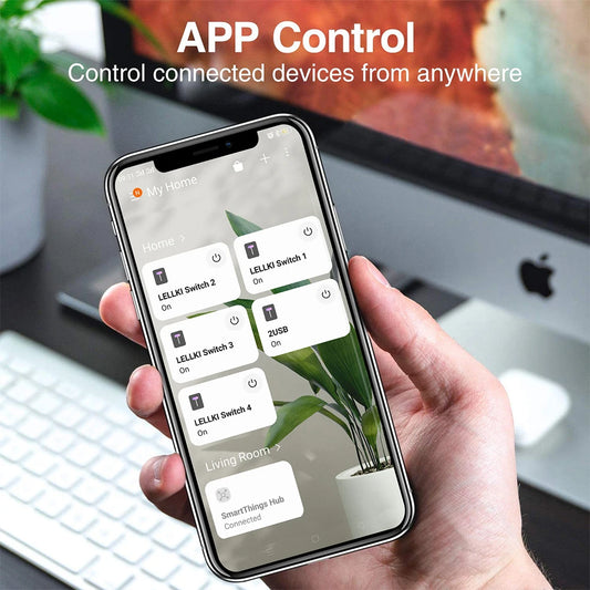 LELLKI Zigbee Power Streifen Tuya Smart Life Schalter Stecker Steckdose Zigbee2mqtt Verlängerungskabel 1,8 Mit Alexa SmartThings.