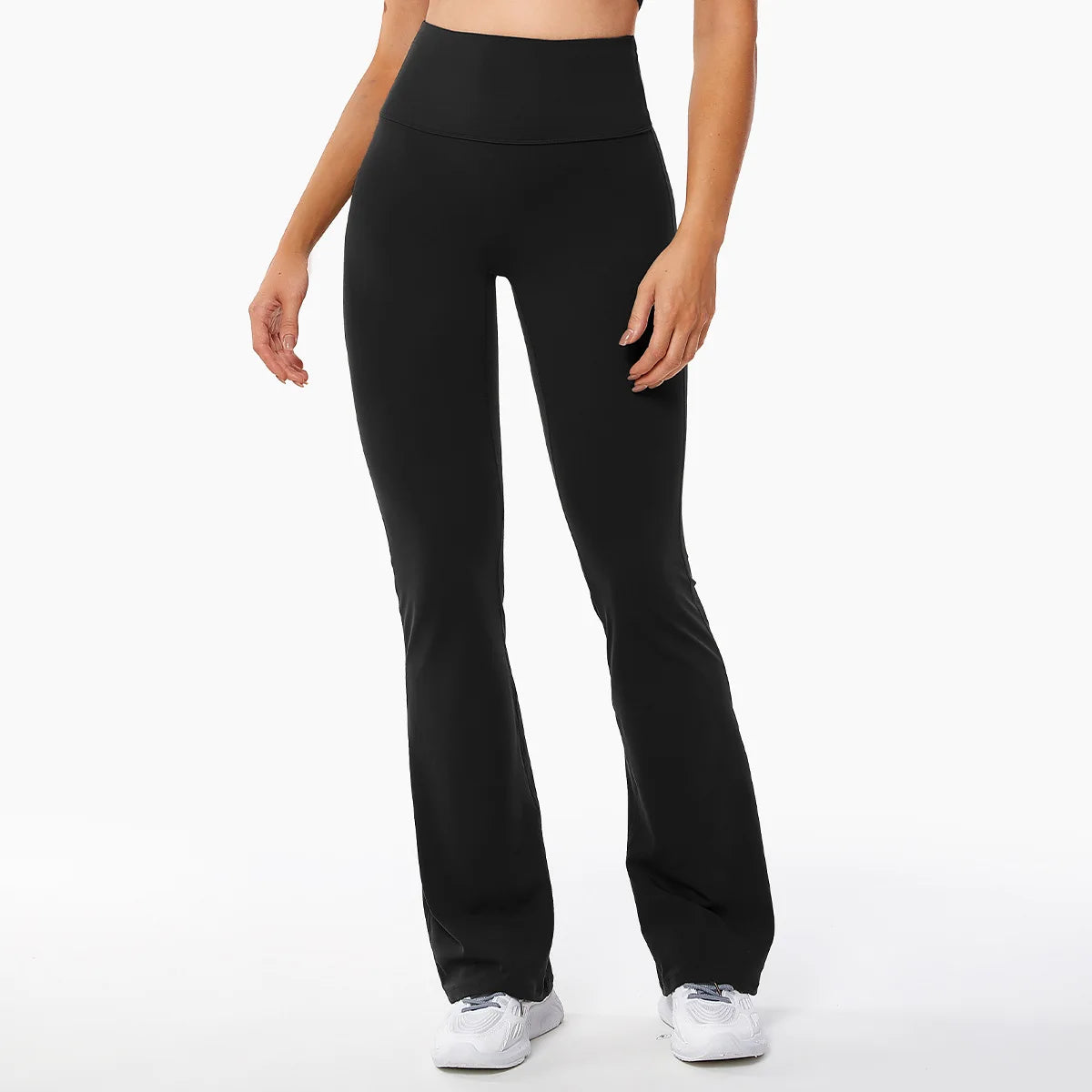 New Arrival Lulu Micro Stretch Wide Leg High Waist Yoga & Fitness Pants Naked Sports Wear Solid Pattern for Running Exercise