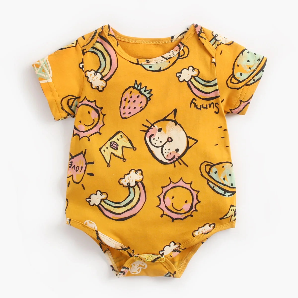 Sanlutoz Kurzarm Baby Jungen Mädchen Sommer Bodys Baumwolle Kleinkinder Kleidung Onesies Niedlichen Cartoon Druck