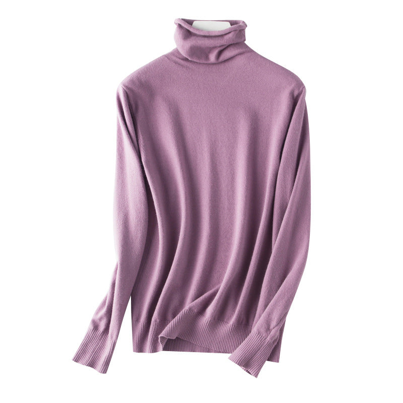 Herbst-Winter-Pullover mit Rollkragen, schmale Passform, Basic-Pullover, 2025, modische koreanische Strickoberteile, Bodenbildung, Damenpullover, Stretch-Pullover