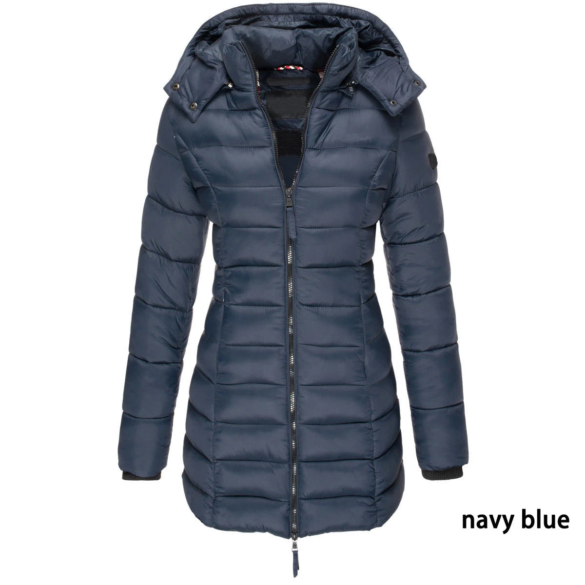 Winter Jacken für Frauen Zipper Mit Kapuze Baumwolle Gepolsterte Jacken Langarm Warme Mantel Schlank Parka Weibliche Tragbare Outwear