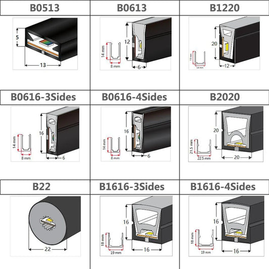 WS2812B WS2811 SK6812 LED Neon Rope Tube 5050 Flexible LED Strip Light Silica Gel Soft Lamp Tube IP67 Waterproof For Decoration.