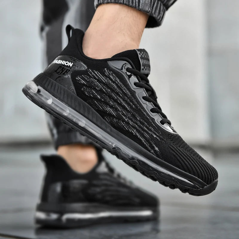 Comfortable Men Shoes Sneakers Male Mens Casual Tenis Black Comfortable Sports Shoes Big Size Air Cushion Walk Shoes