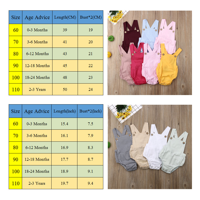 0-3y Baby Sommerkleid ung Neugeborene Baby Boy Mädchen Baumwolle Bodysuit gestreift solide lässige Overall Outfits Sonnen anzug