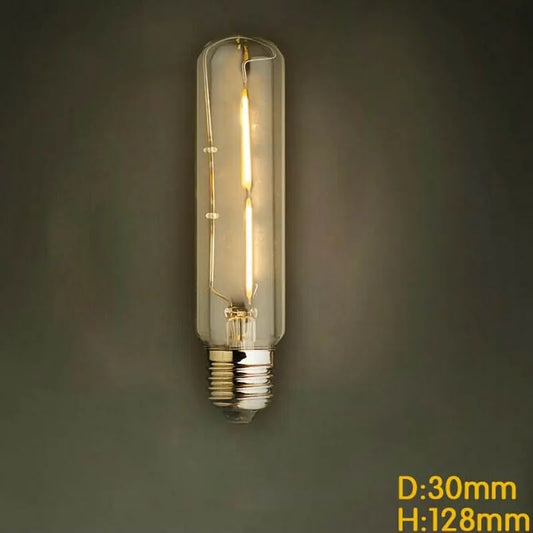 220V Vintage Antique Retro LED Edison Bulb E27 Tube Light Bulbs Warm Yellow / Warm white Filament Edison Lamp(2W 3W 4W 6W).