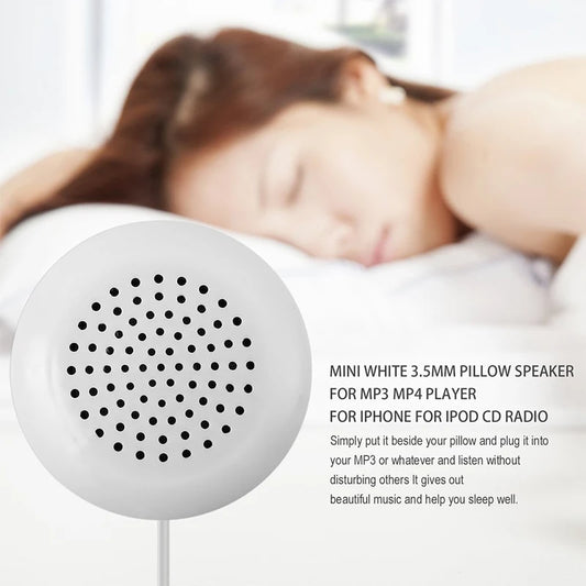Kebidu Mini Speaker White 3.5mm Portable Speakers Aux Loudspeaker Smartphone Player Handsfree for Phone Touch CD Sleeping Use.