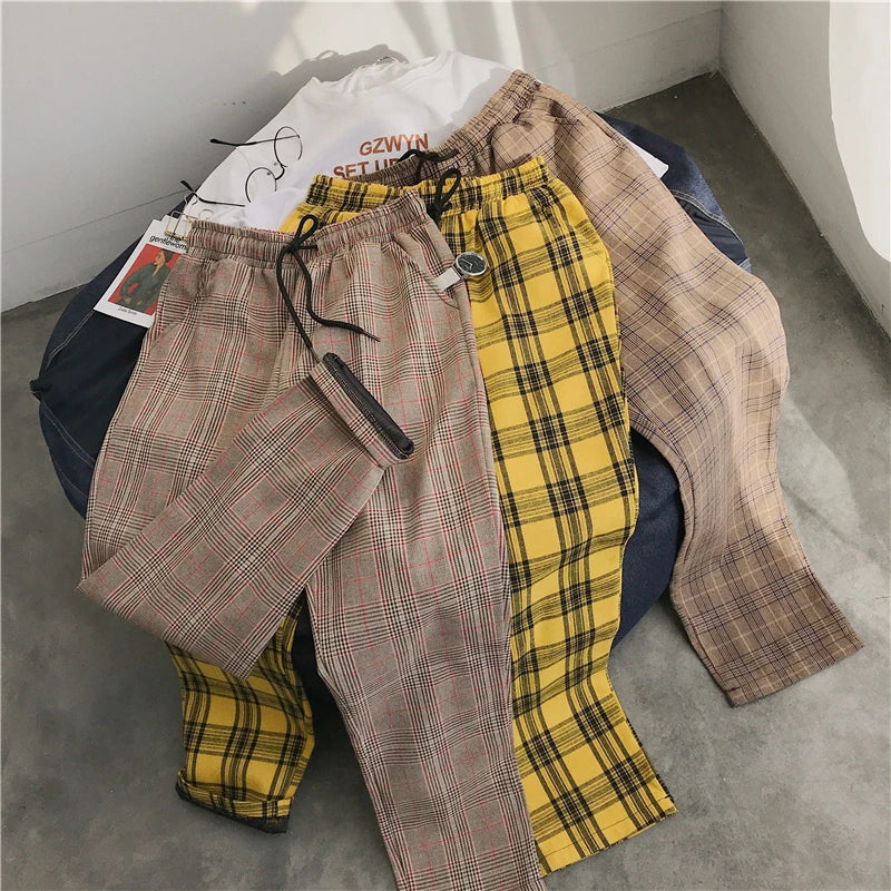 LAPPSTER Frauen Streetwear Plaid Hosen 2020 Harajuku Hohe Taille Jogger Koreanische Stil Jogginghose Damen Herbst Hosen Plus Größe