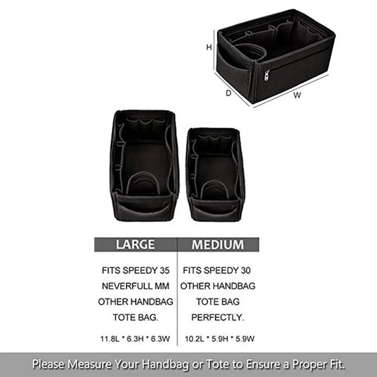 Make up Organizer Felt Cloth Handbag Organizer Insert Bag Travel Inner Purse Portable Cosmetic Bags Fits Speedy Neverfull.