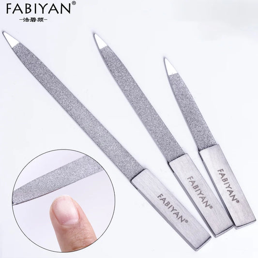 4/5/6 Inch Nail Art File Stainless Steel Metal Cuticle Pusher Remover Double Sides Scrub Buffer Grinding Manicure Pedicure Tool.