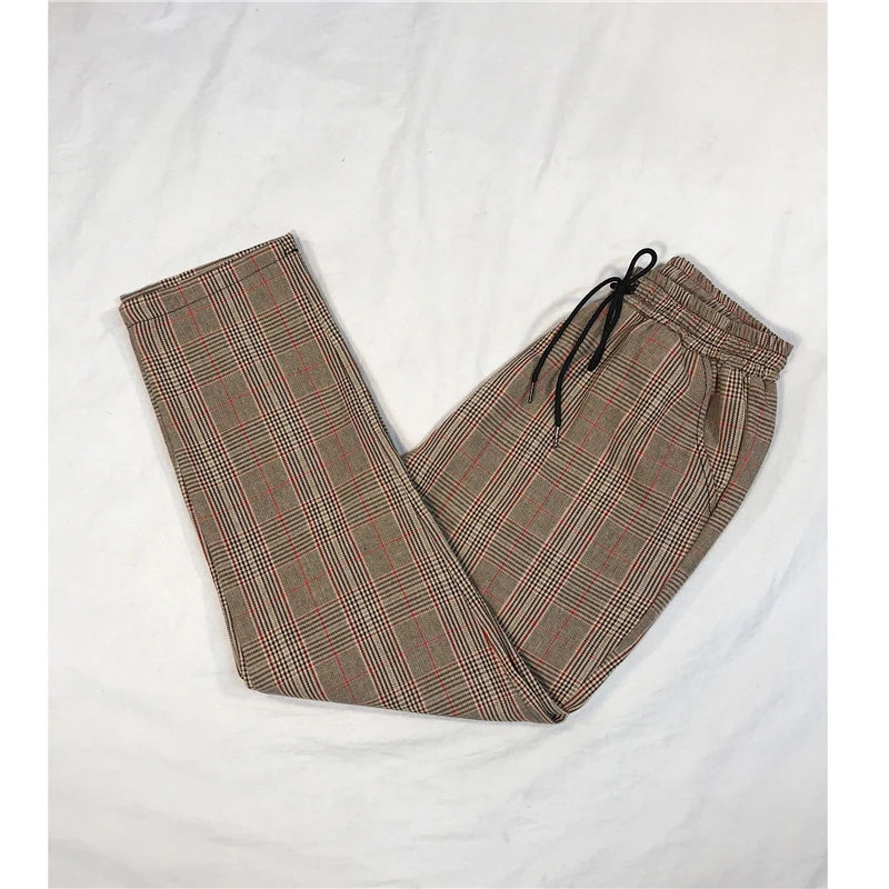 LAPPSTER Frauen Streetwear Plaid Hosen 2020 Harajuku Hohe Taille Jogger Koreanische Stil Jogginghose Damen Herbst Hosen Plus Größe
