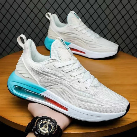 Y 39-44 Men's New Air-cushioned Mesh Casual Shoes with Thick Soles to Increase the Height of Running Sneakers.