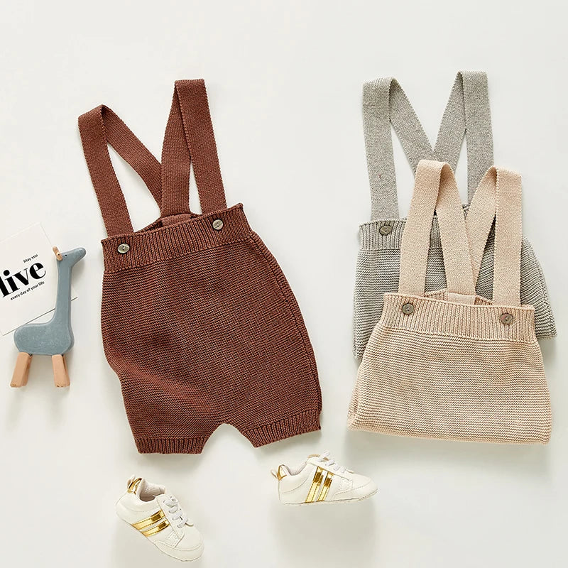 2022 Baby Strampler Sleeveless Herbst Kleinkind Mädchen Jungen Overall Gestrickte Solide Neugeborenen Kinder Kleidung Super Weiche Ein Stück Gesamt