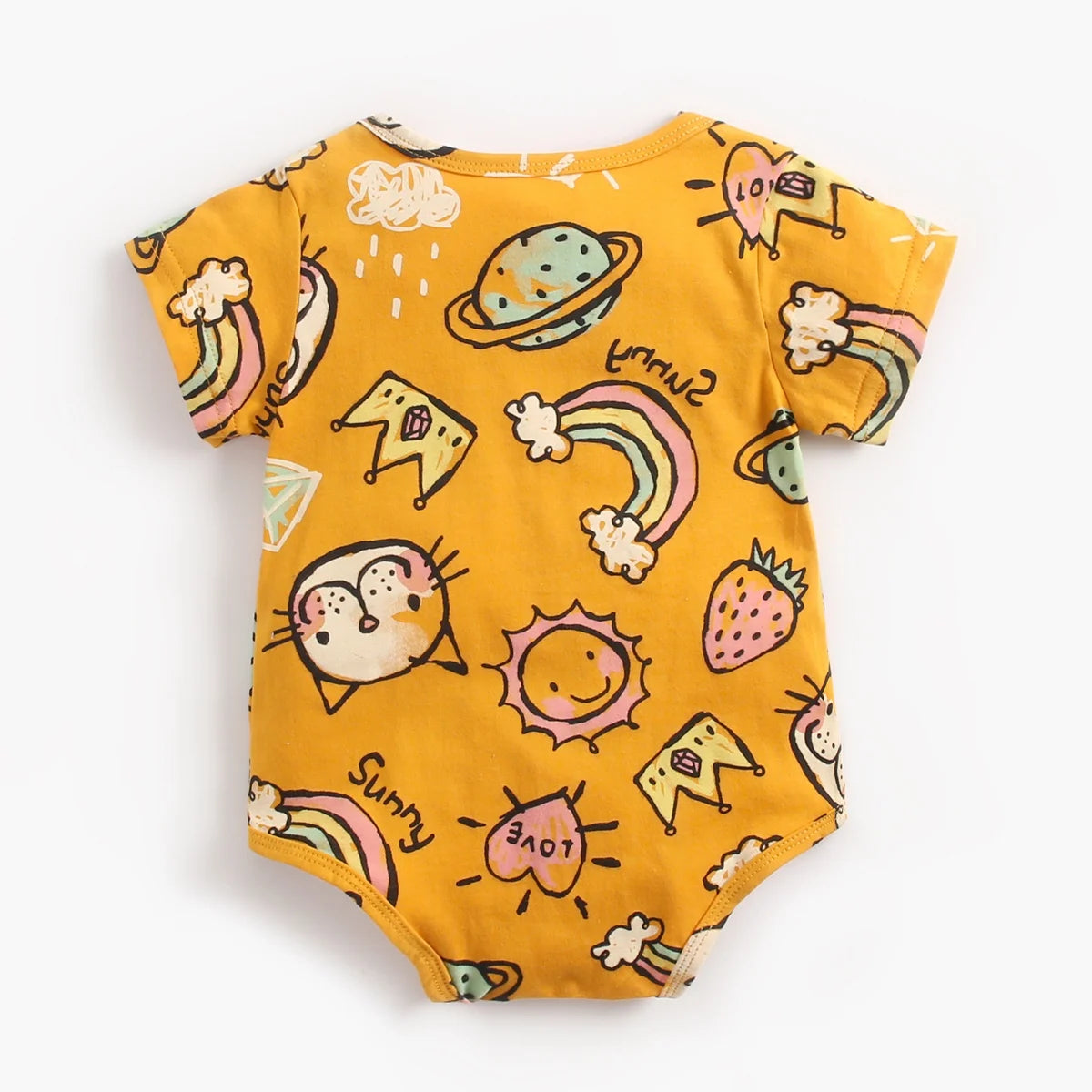 Sanlutoz Kurzarm Baby Jungen Mädchen Sommer Bodys Baumwolle Kleinkinder Kleidung Onesies Niedlichen Cartoon Druck
