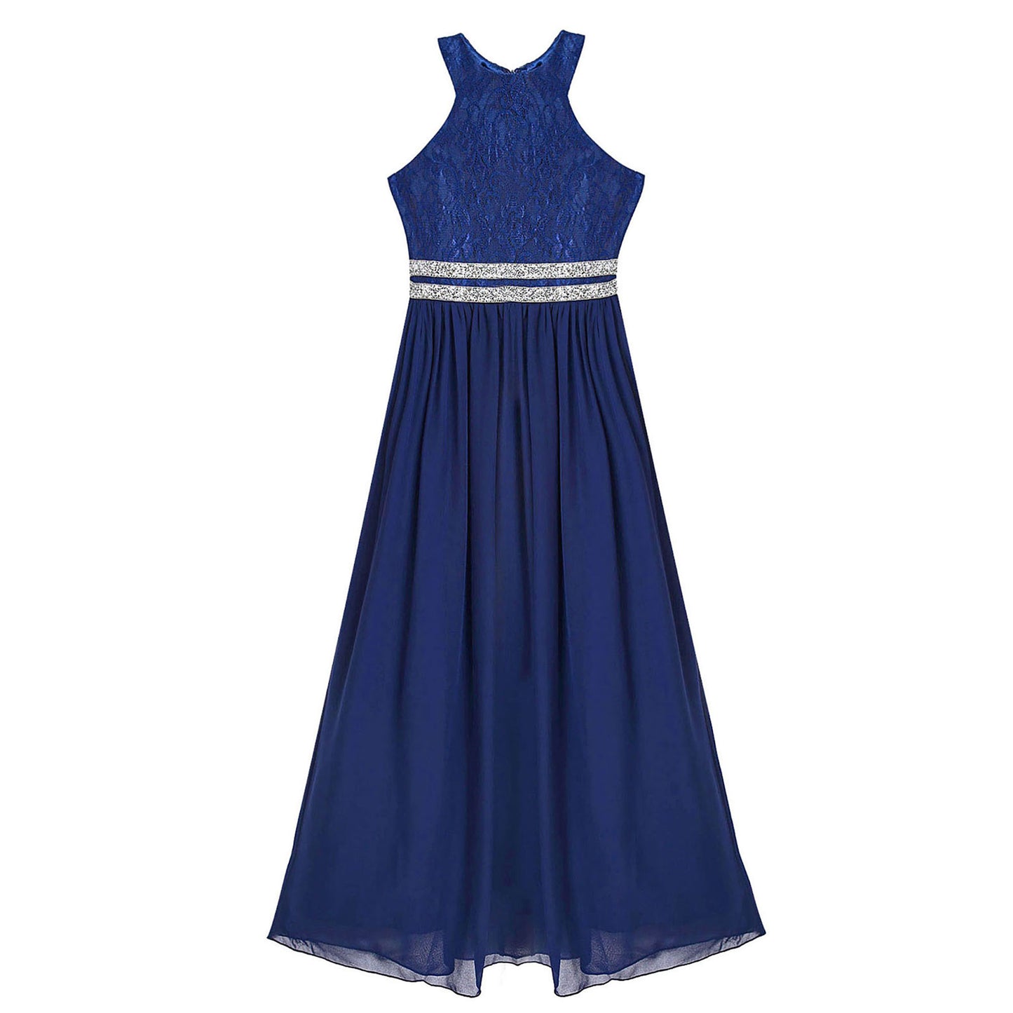 Iiniim Teen Mädchen Ärmellose Pailletten Floral Spitze Glänzenden Kleid Vestido de festa für Hochzeit Formale Geburtstag Party Sommer Kleider