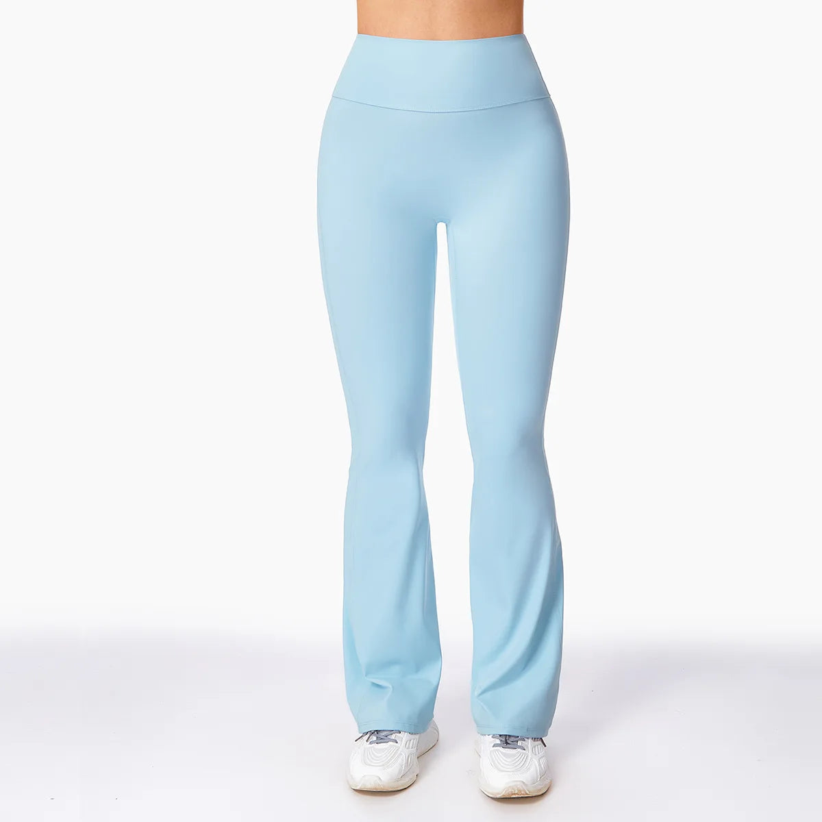 New Arrival Lulu Micro Stretch Wide Leg High Waist Yoga & Fitness Pants Naked Sports Wear Solid Pattern for Running Exercise