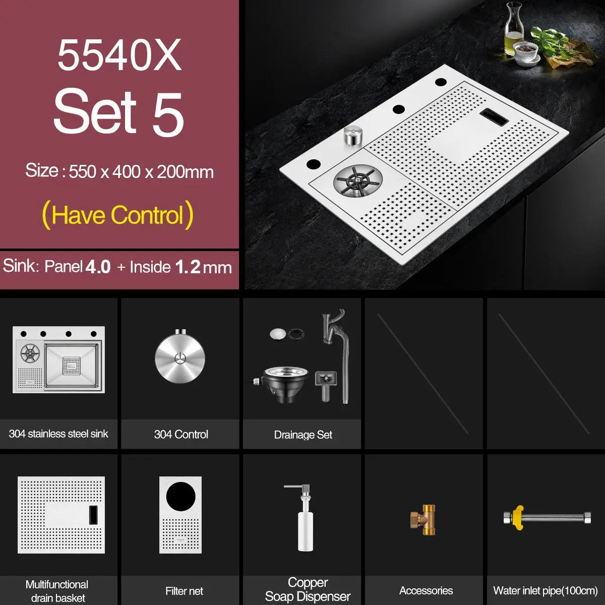 ASRAS Island Hidden kitchen Sink 304 Stainless Steel 4mm Thickness Handmade Brushed Sink High Pressure Cup Washer kitchen Sinks