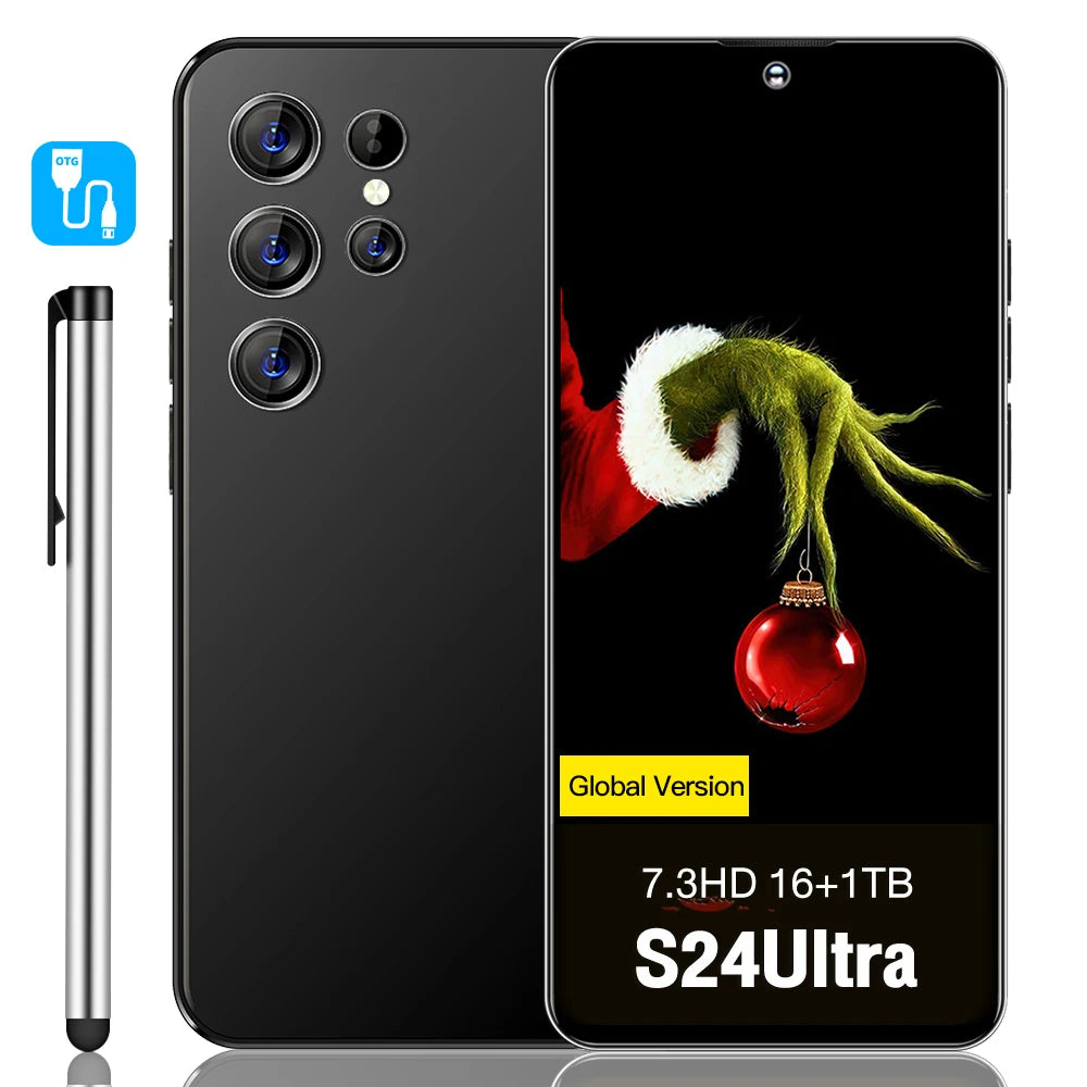 S24 Ultra 16G+1TB High Configuration Android Smart Phone Octa Core 108MP Global 5G Dual SIM Dual Big Screen English LTE CDMA