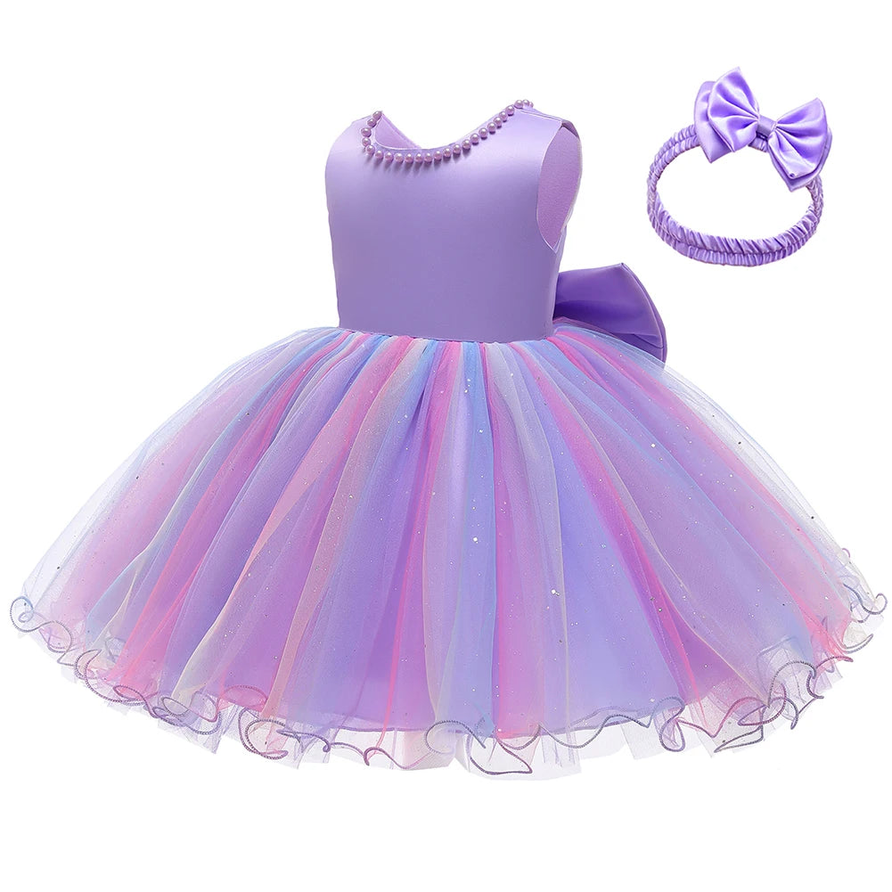 Neues elegantes Kleid für Mädchen Baby 1. Geburtstag Partykleid Säuglingskleid Mädchen Weihnachten Hochzeit Prinzessin Kleid Kind Festliches Kleid