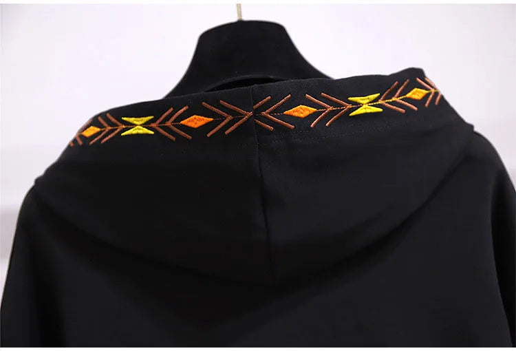 150Kg Plus Größe frauen Frühling Herbst Lose Mit Kapuze Stickerei Sweatshirt Büste 157cm 6XL 7XL 8XL 9XL 10XL lange-Ärmeln Casual Top