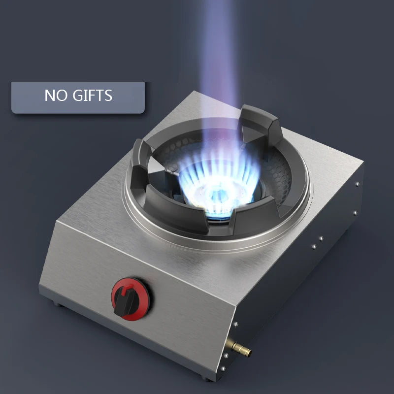 Shaped Single Stove Household Liquefied Petroleum Gas Stove Pulse Electronic Ignition Stove Thickened Stainless Steel Gas Stove