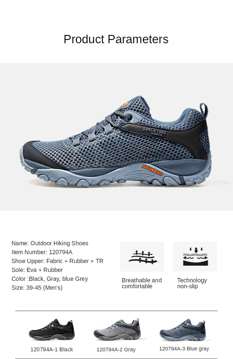 HUMTTO Sommer Wandern Turnschuhe Schuhe für Männer 2021 Atmungsaktive Outdoor Trekking Sport Herren Wasser Schuhe Klettern Walking Mann Schuhe