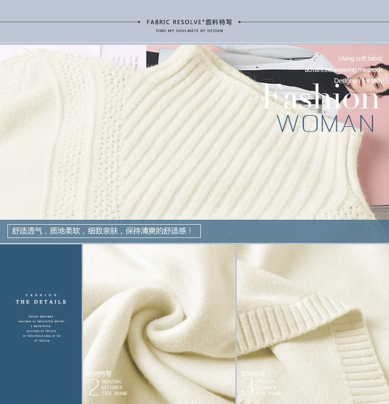 Frühling Herbst Winter Neue Rollkragenpullover Frauen Koreanische Lose Medium Lange Dicke Stricken Top Pullover Bodenbildung Pullover Ziehen